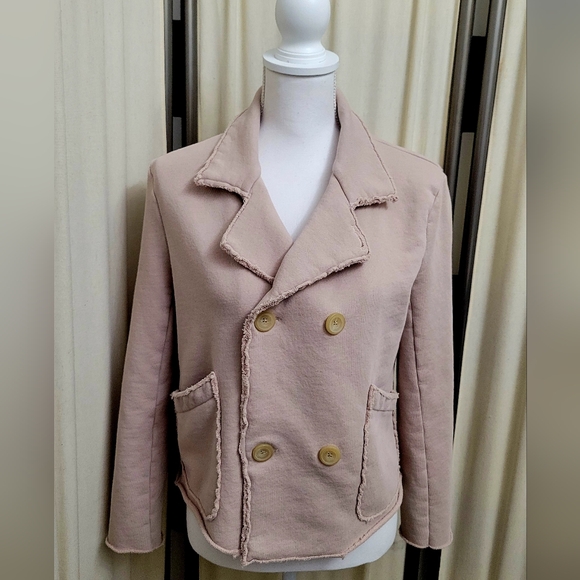Frank & Eileen Jackets & Blazers - Frank & Eileen Women's Pink  Belfast Peacoat Sweatshirt Jacket Size Small